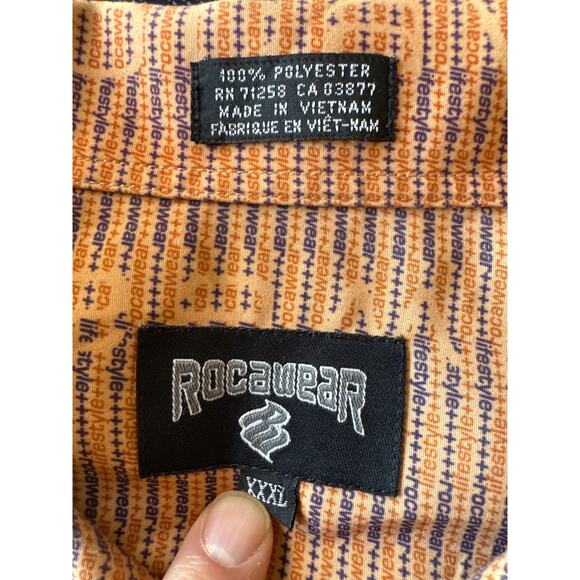 Y2K XXXL Bundle of 3 Button Up Shirt Sleeve Shirts 2 Rocawear and 1 Fubu - Picture 5 of 9